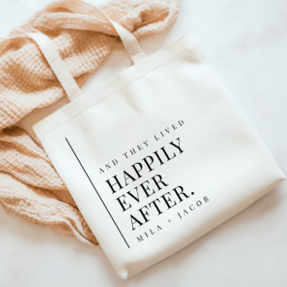 Happily Ever After Wedding Welcome Tote Bag