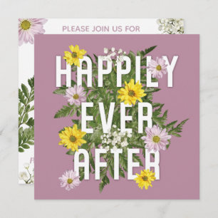 Happily Every After Dusty Rose Bridal Shower Invitation