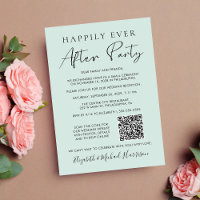 Happily Every After Photo QR Code Mint Wedding