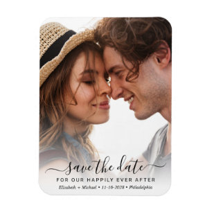 Happily Every After Photo Save The Date Magnet