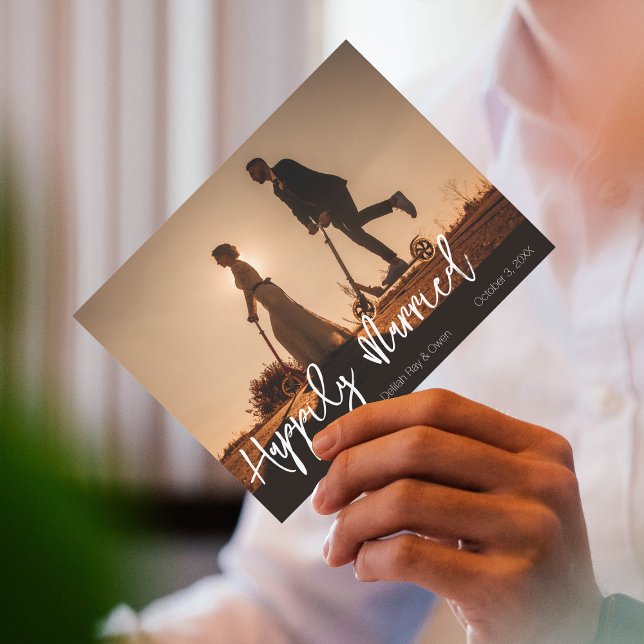 Happily Married Elopement Postcard (Creator Uploaded)