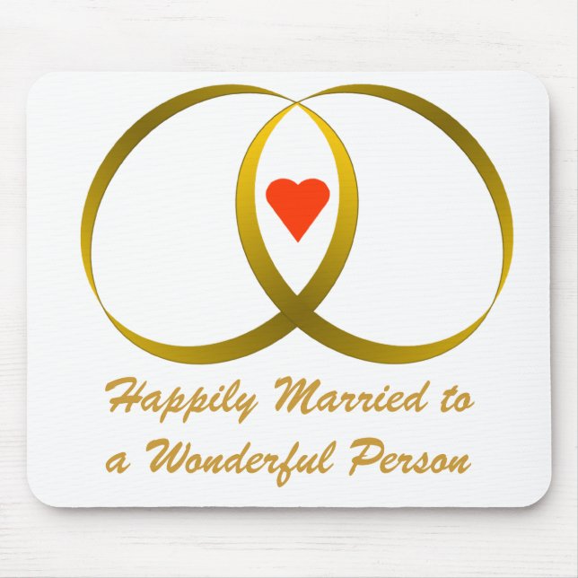 Happily Married Mouse Mat (Front)