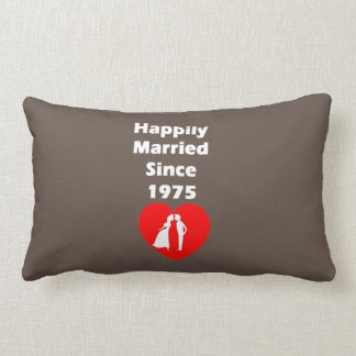 Happily Married Since 1975 Lumbar Cushion