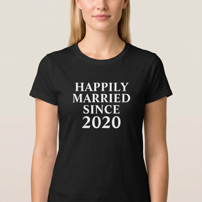 Happily Married Since Custom Couples T-Shirt (Creator Uploaded)