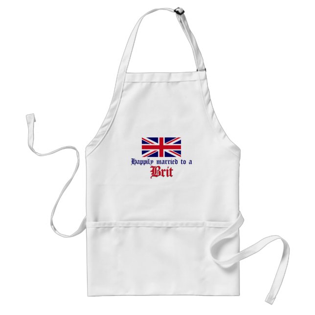 Happily Married To A Brit Standard Apron (Front)