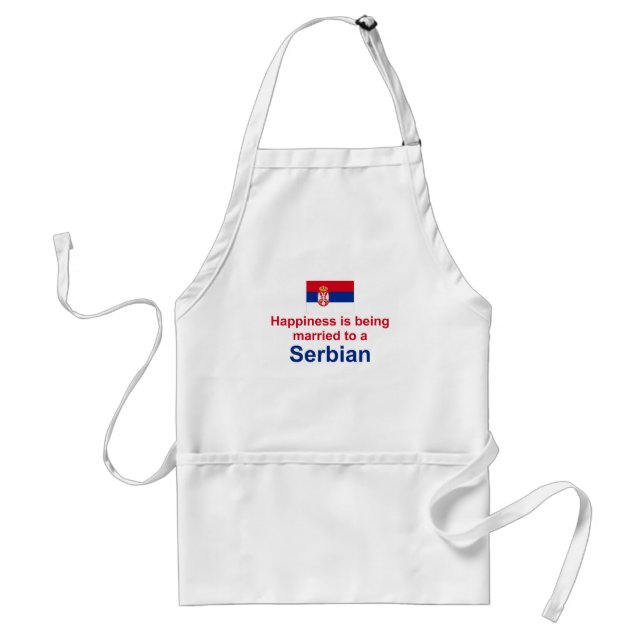 Happily Married To A Serbian Standard Apron (Front)