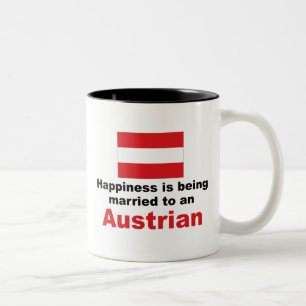Happily Married To An Austrian Two-Tone Coffee Mug