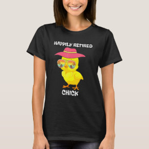 Happily Retired Chick Seashore Going Hat And Sungl T-Shirt
