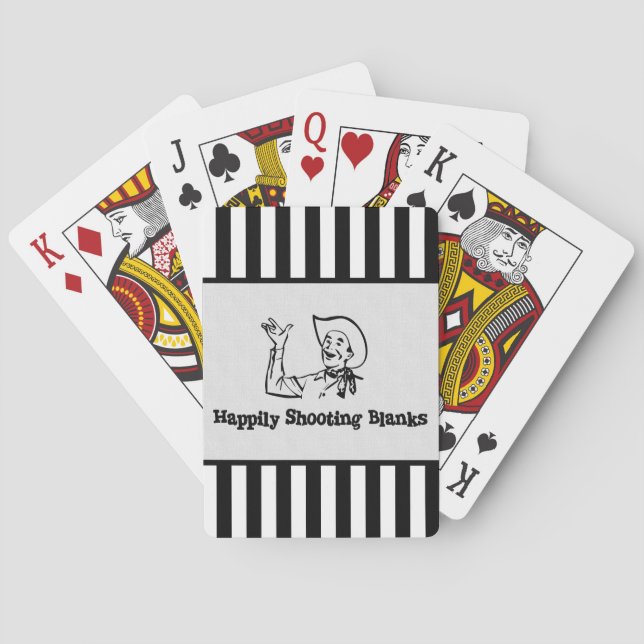Happily Shooting Blanks Playing Cards (Back)