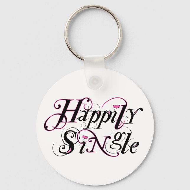 Happily Single Key Ring (Front)