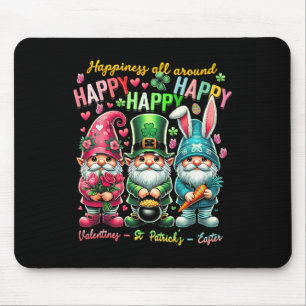 Happiness Allaround Gnome Happy Valentine St Patri Mouse Mat