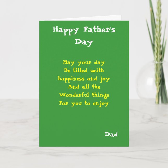 Happiness and joy father's day cards (Front)