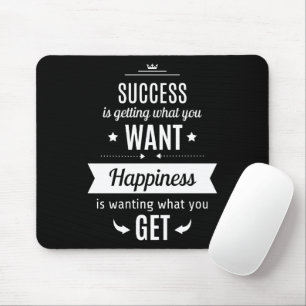 Happiness and Success Mouse Mat