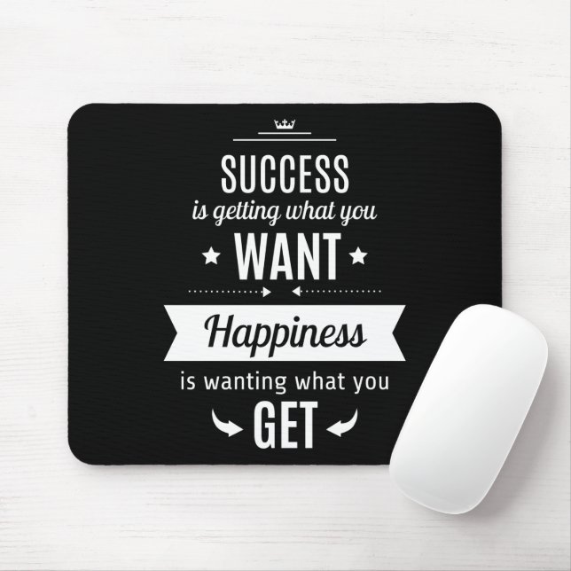 Happiness and Success Mouse Mat (With Mouse)
