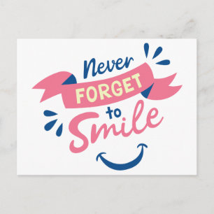 Happiness Attitude Smiles Hello, Thinking of You Postcard