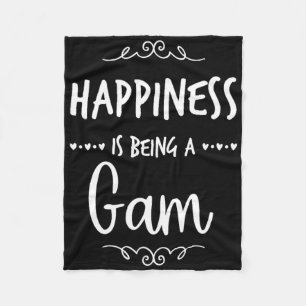 Happiness Being A Gam Special Grandma  Fleece Blanket