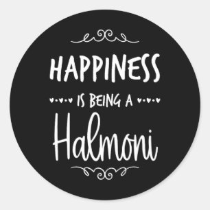 Happiness Being A Halmoni Korea Korean Grandma  Classic Round Sticker