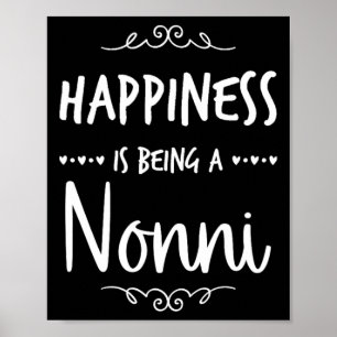 Happiness Being A Nonni Italy Italian Grandma Poster