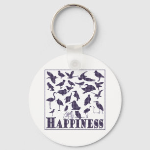 Happiness: Birds Key Ring