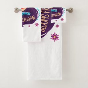 Happiness Blooms From Within Bath Towel Set