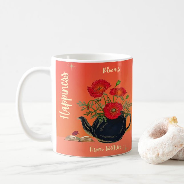 Happiness Blooms From Within Coffee Mug (With Donut)