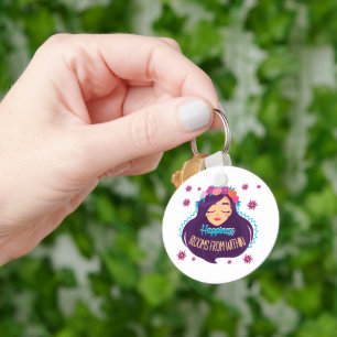 Happiness Blooms From Within Key Ring
