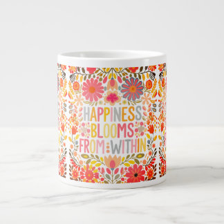 Happiness Blooms From Within Large Coffee Mug