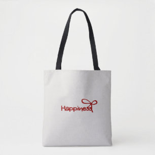 Happiness Bow Tote Bag Cute Aesthetic Gift Tote