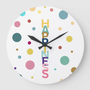 Happiness bubble large clock