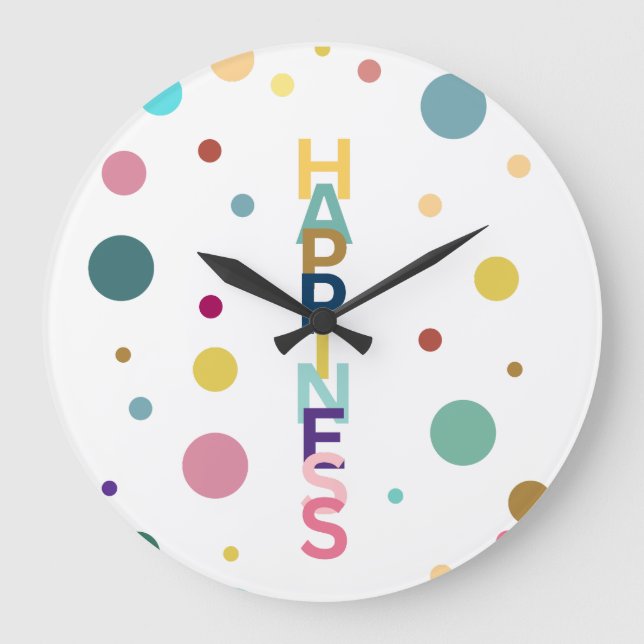Happiness bubble large clock (Front)