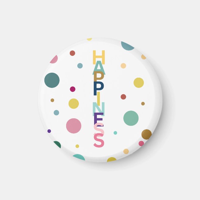 Happiness bubble magnet (Front)