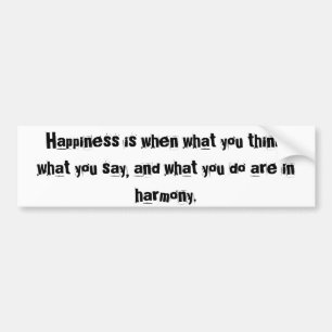 Happiness Bumper Sticker