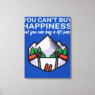 Happiness buy lift pass_ canvas print