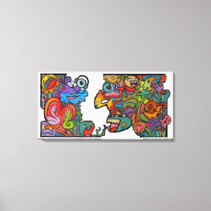 Happiness By Squid Fear City (2.5) Canvas Print