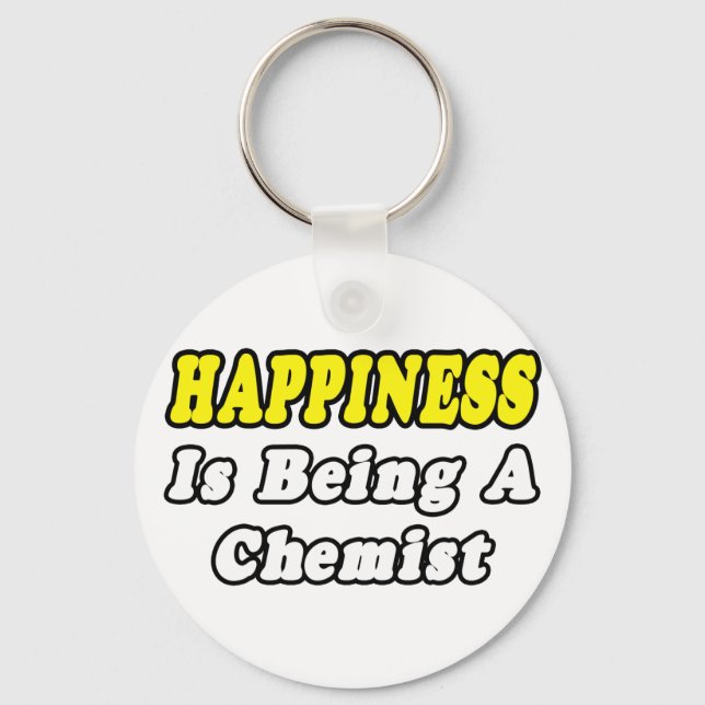 Happiness...Chemist Key Ring (Front)