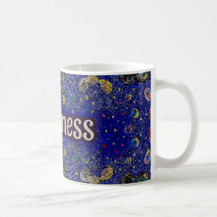 Happiness Coffee Mug – Vibrant Mandala-Style 