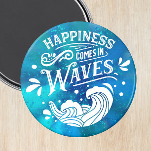Happiness Come In Waves Cruise Door Magnet