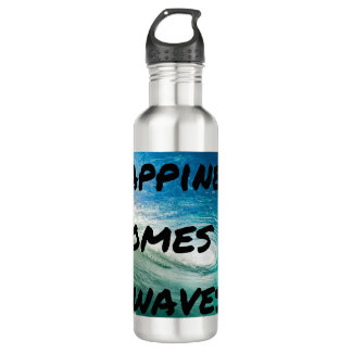 Happiness Comes In Waves 710 Ml Water Bottle