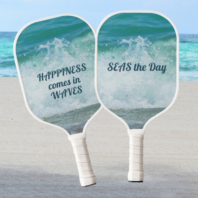 Happiness comes in Waves SEAS the Day Pickleball Paddle (Creator Uploaded)