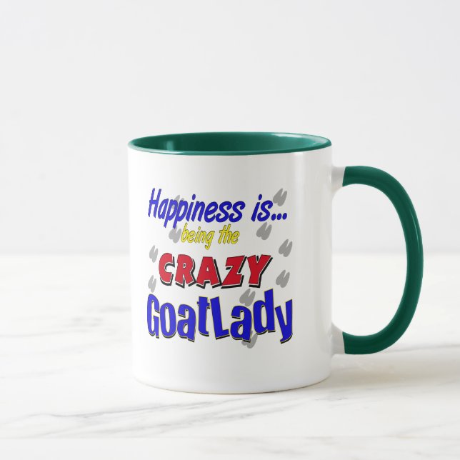 Happiness Crazy Goatlady Mugs (Right)