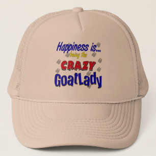 Happiness Crazy Goatlady Trucker Hat