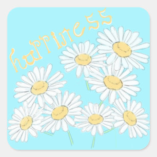 happiness daisy sticker