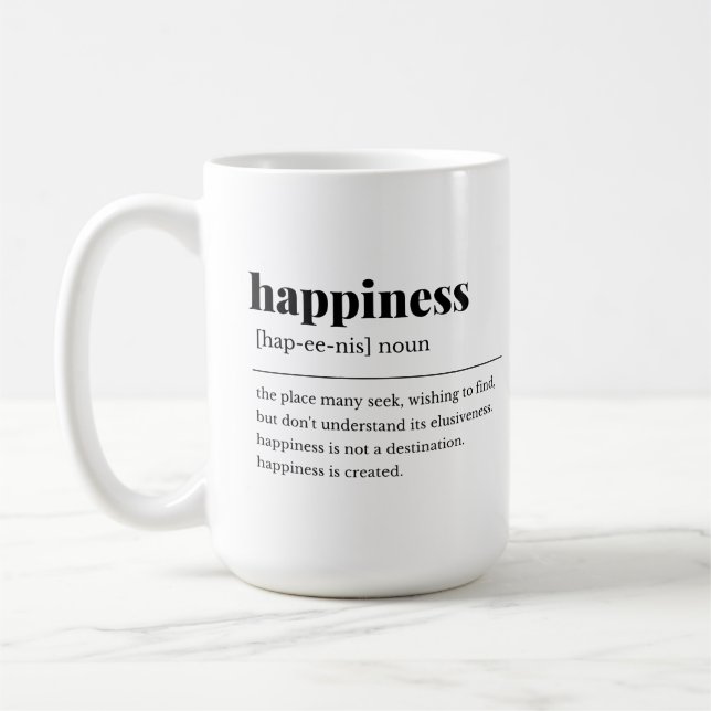 Happiness Definition Mug (Left)