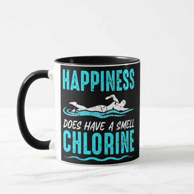 Happiness Does Have Smell Chlorine Men Women Mug (Left)