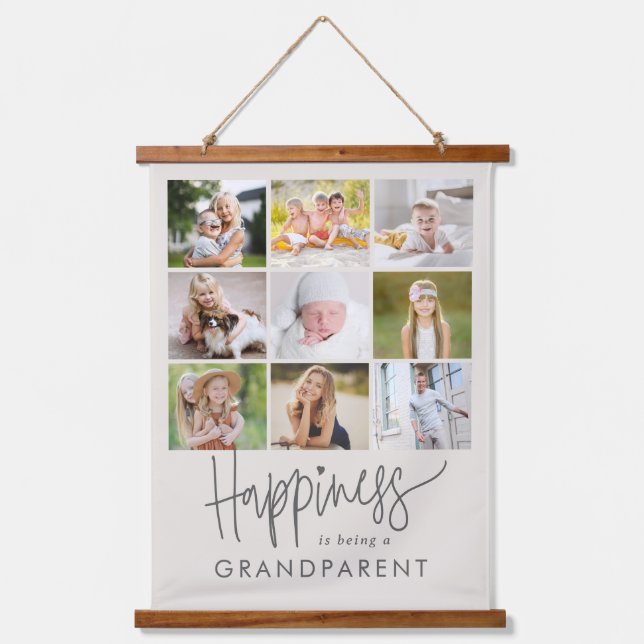 Happiness Editable Colour Photo Wall Tapestry (Front)