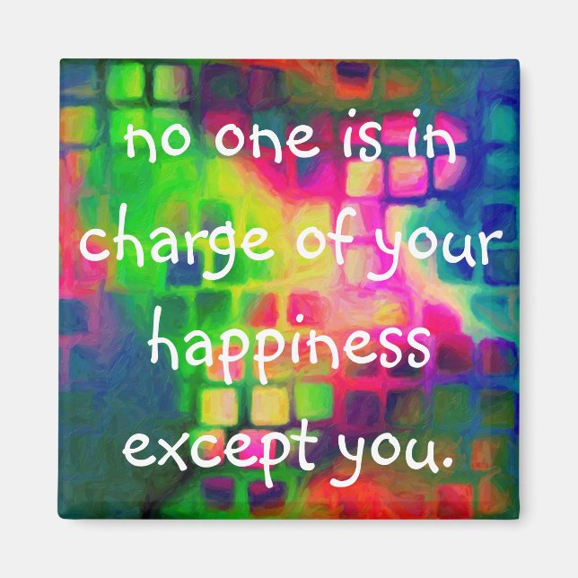 Happiness encouragement magnet (Front)