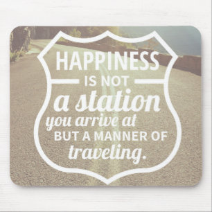 Happiness Encouragement Success Life Tips QuoteArt Mouse Mat