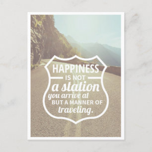 Happiness Encouragement Success Life Tips QuoteArt Postcard