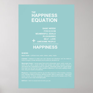 Happiness Equation Poster