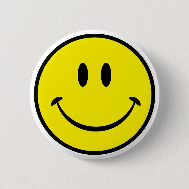 Happiness Face 6 Cm Round Badge (Front)